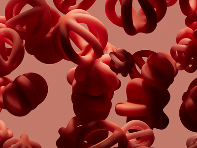 Red shapes 3d abstract background c4d light organic red redshift render shapes softbody texture