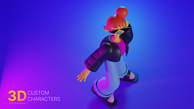 3D Character for Website 3d blender character design illustration