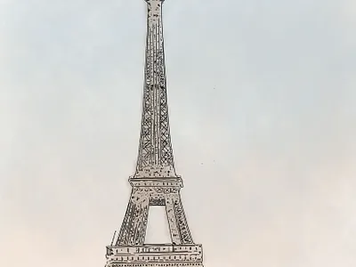 Eiffel Tower - Illustration adobe art artist commercial art design eiffel tower france art illustration illustrator pastel scenery