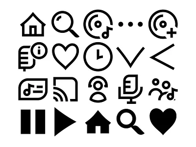 Music Icons icon icon set icons music ui