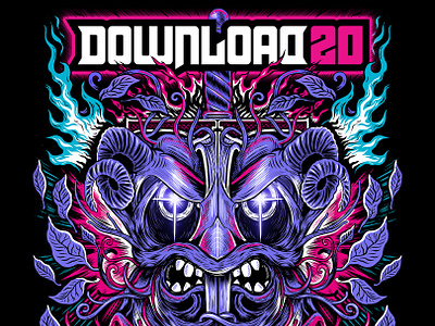 Download Festival art bands download download festival drawing festival illustration merch metal