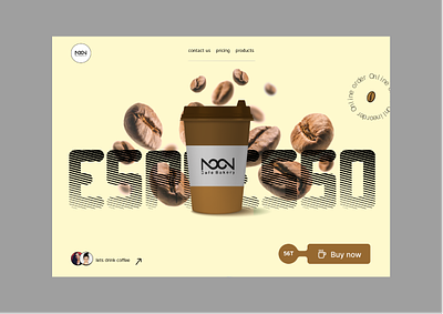 order your coffee...ONLINE☕🍩 animatedui cafenoon ui