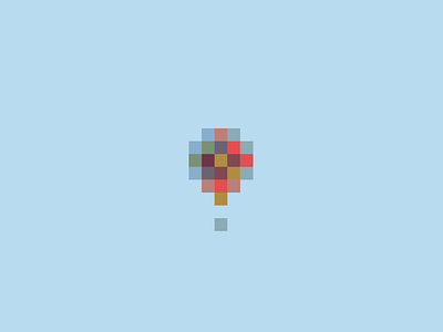 Pixel Balloon air balloon branding crypto digital freedom hot identity illustration logo minimal pixel pixels simple summer travel