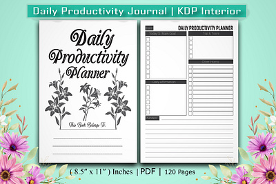 Daily Productivity Journal | KDP Interior daily productivity journal