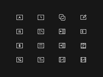 Custom icons for CMD+K black custom equals icons product rectangle spreadsheet ui ux white