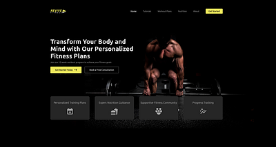 Landing Page design for a Fitness brand branding design landing page typography ui ux web design