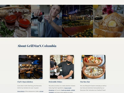 GrillMarx Steakhouse & Raw Bar - Columbia design website design wordpress