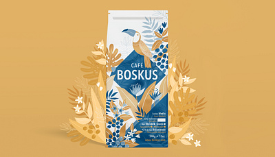 Boskus │ Illustrated brand branding coffee coffee branding design graphic design illustration illustrator logo packaging procreate typography vector