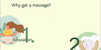 Animation for a website made for a massage center animation information interactive massage shot spa ui webdesign zoom