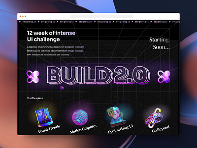 Invite Poster | Build 2.0 | DesignDrug 3d animation branding build build2.0 design designdrug illustration invite motion graphics poster ui ux visual watchmegrow