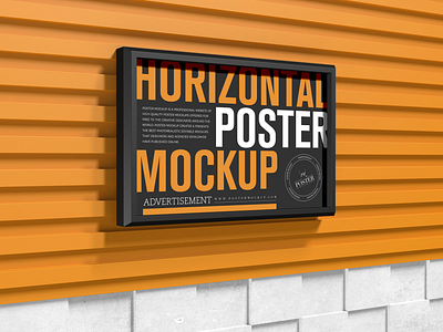 Free Horizontal Poster Mockup horizontal poster mockup