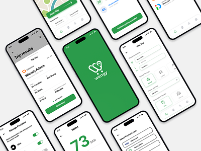 Wengy: Choose your comfortable ride app branding design minimal order product ride uber ui ux