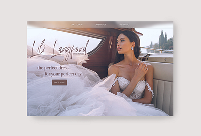 Landing page - DailyUI#003 dailyui dailyui 003 dailyui 3 dailyui003 dailyui03 design designer figma front end home page landing page ui wedding wedding dress