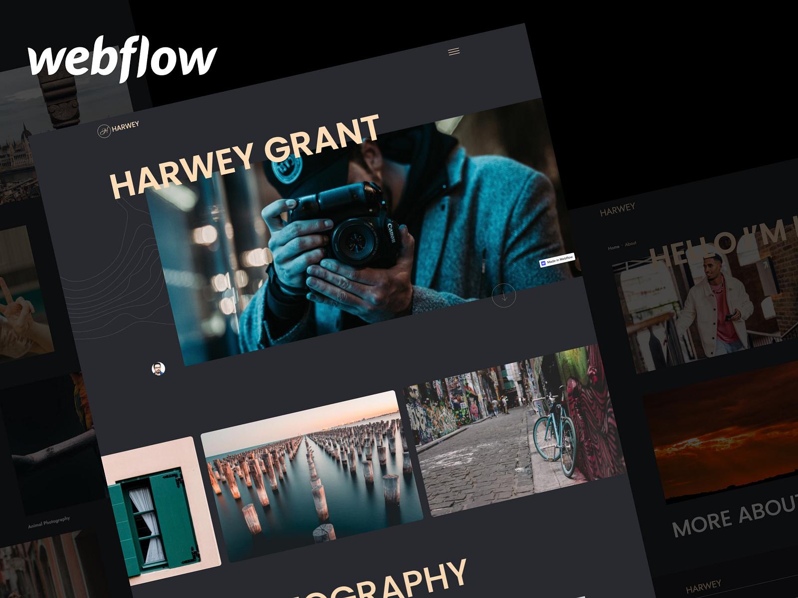 Harwey Webflow Photography Template by Amit Bajracharya on Dribbble Harwey Webflow Photography Template by Amit Bajracharya on Dribbble