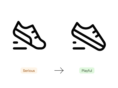 Running Shoe Icon - Tonal Comparison characteristics icon line style math times joy running shoe shoes style symbol