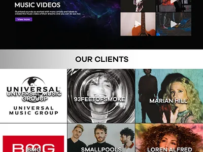 Homepage design for a music label branding design graphic design typography ui ux
