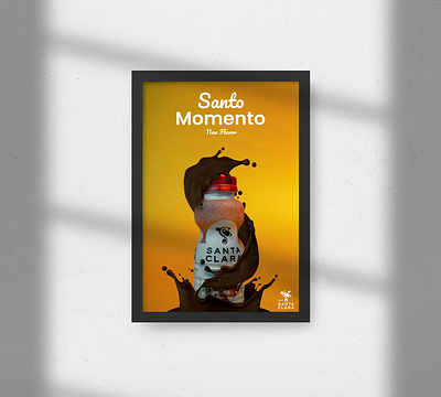 Santo momento (Leche Santa Clara) bottle design graphic design milk poster product design publicity santa clara