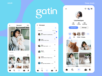 Gatin UI/UX case study app ui ux web design