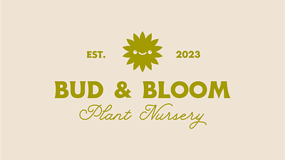 Bud & Bloom Plant Nursery branding graphic design illustration illustrator logo plant nursery vector