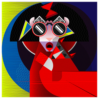 Woman With the Foxfur Coat artwork design fashion graphic design illustration illustrator pop art