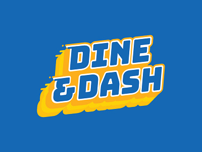 Dine & Dash dash design dine dine dash dine and dash grab go grab and go illustration lettering logo typography vector