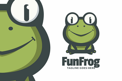 FunFrog animal branding cute mascot design graphic design illustration logo vector