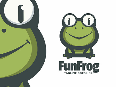 FunFrog animal branding cute mascot design graphic design illustration logo vector