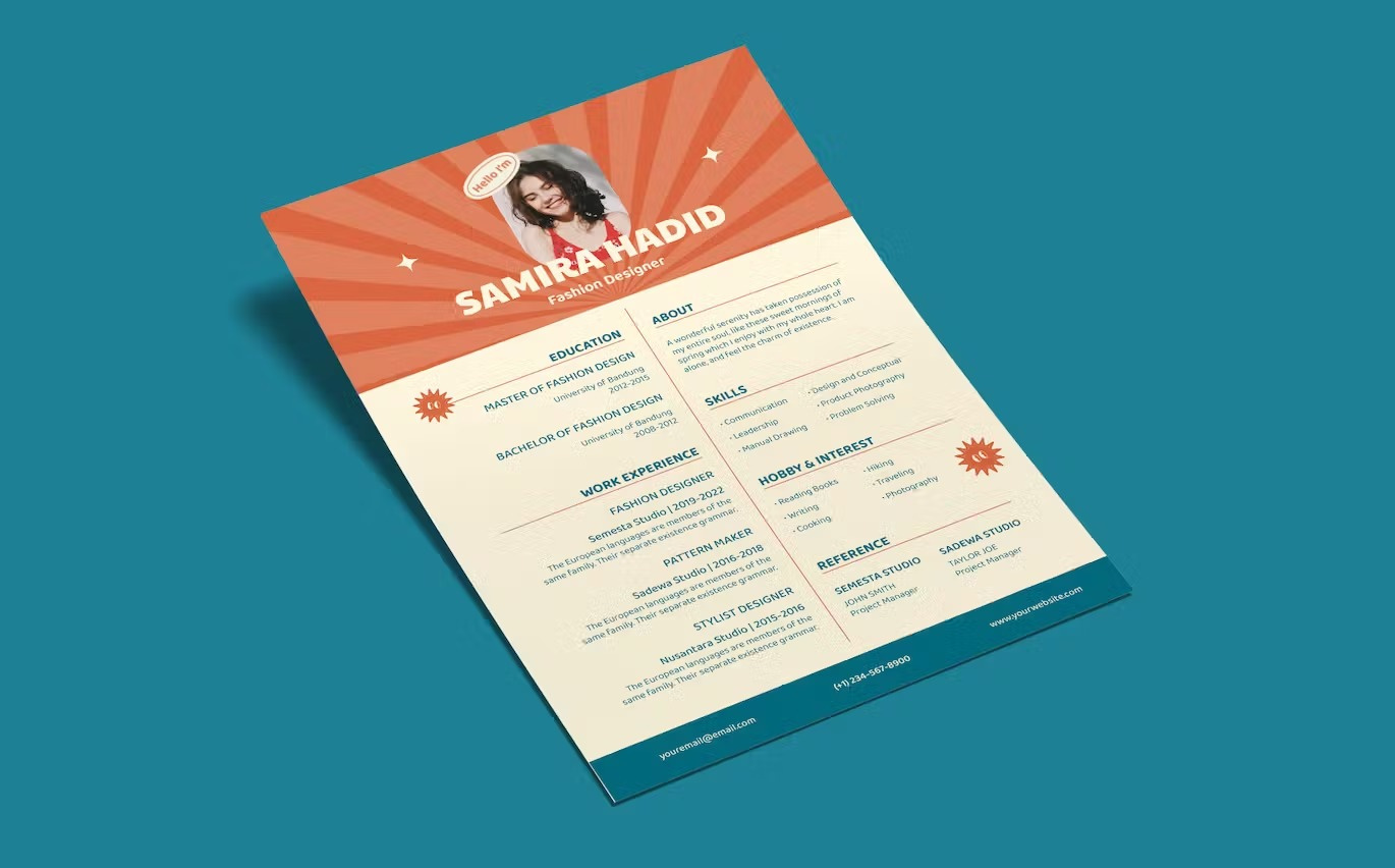 Retro CV Resume Modern Template clean clean resume cover letter creative resume curriculum vitae cv cv design cv template free cv free cv template free resume template minimal resume modern cv modern resume professional resume resume resume clean resume cv resume design resume template