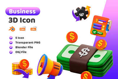 Business 3D Icons 3d art 3d artist 3d icon 3d illustration 3d ilustration 3d modeling icon icon a day icon design icon pack icon set iconography icons icons pack icons set iconset line icons logo ui icons ui kit