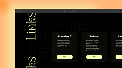 links 🔗 black dark link links ui web yellow