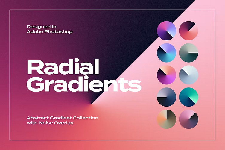 10 Radial Gradients Backgrounds by Graphic Assets on Dribbble
