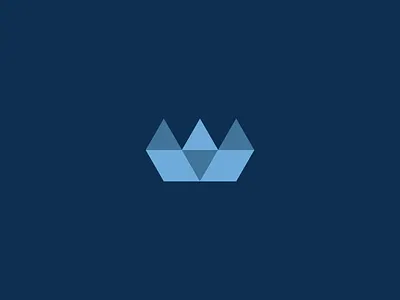 Geometric Crown Logo blue crown logo royal