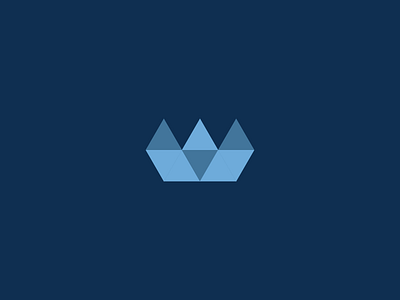 Geometric Crown Logo blue crown logo royal