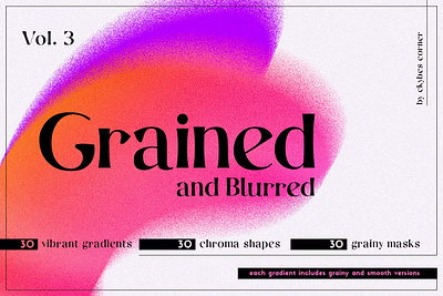 Grained & Blurred - Grainy Shapes abstract background black blue color creative dark gradient graphic graphic design green light orange pattern pink print purple texture white yellow