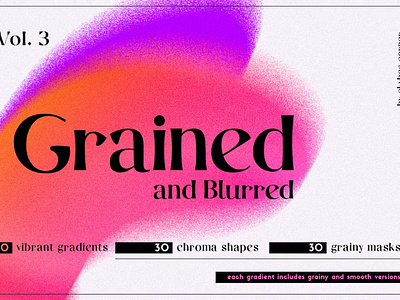 Grained & Blurred - Grainy Shapes abstract background black blue color creative dark gradient graphic graphic design green light orange pattern pink print purple texture white yellow