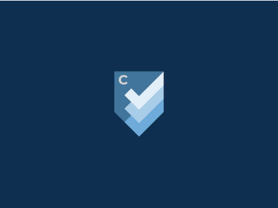 Shield & Checkmark Logo c check checkmark logo shield