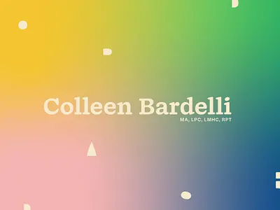 Child Therapist Logo & Branding approachable brand brand identity branding calm calming design friendly fun gradient logo rainbow therapy type typography