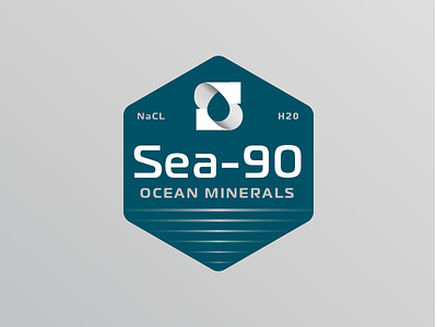 Sea Mineral Badge Logo beadge branding logo minerals ocean swa
