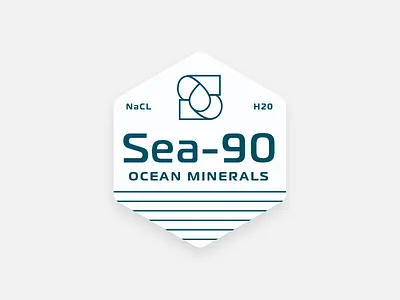 Badge Logo for Ocean Mineral Brand badge logo mineral ocean s waterdrop