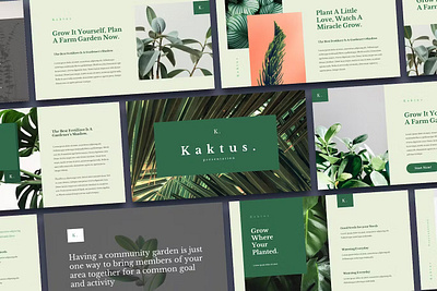 Kaktus - Elegant Powerpoint Template abstract annual business clean corporate download google slides keynote pitch pitch deck powerpoint powerpoint template pptx presentation presentation template professional slides template ui web