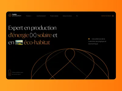 Helio Production brand design branding business company corporate design interface logo marketing solar energy startup suprasoul ui ux web web design website