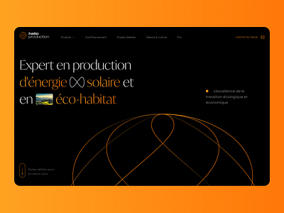 Helio Production brand design branding business company corporate design interface logo marketing solar energy startup suprasoul ui ux web web design website