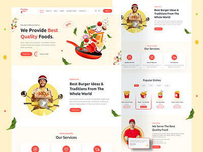 Restaurant Website Design 3d animation branding design food food delivery graphic design hero section illustration landing page logo motion graphics restrudent ui ui ux website