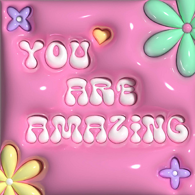 You are amazing | 3D wallpaper 3d adobe illustrator graphic design ui wallpaper