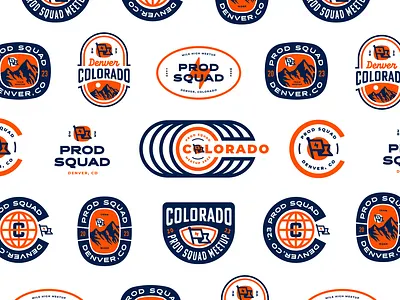 Branding & Badges for a Team Meet Up badges branding icon logo