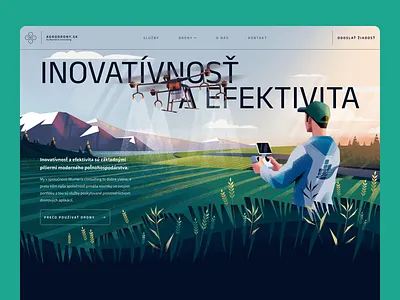 Agro-drony.sk agriculture colors company design figma fun homepage illustration illustrations inspiration interface landing landing page marketing nature ui ux web web design webdesign webflow