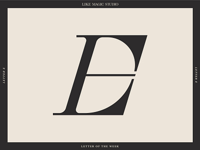 E design font italic letter letter design letterform modern serif type type design typography