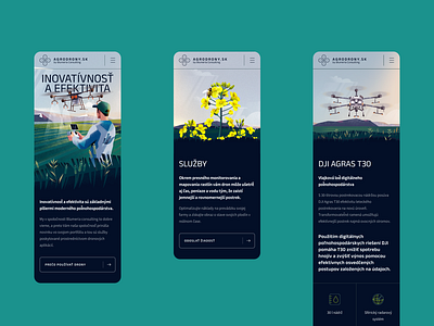 Agro Drony Mobile Layouts agriculture business company corporate daily ui digital illustration drone drones farm farming fields figma illustration mobile mobile design pilot precision farming responsive design