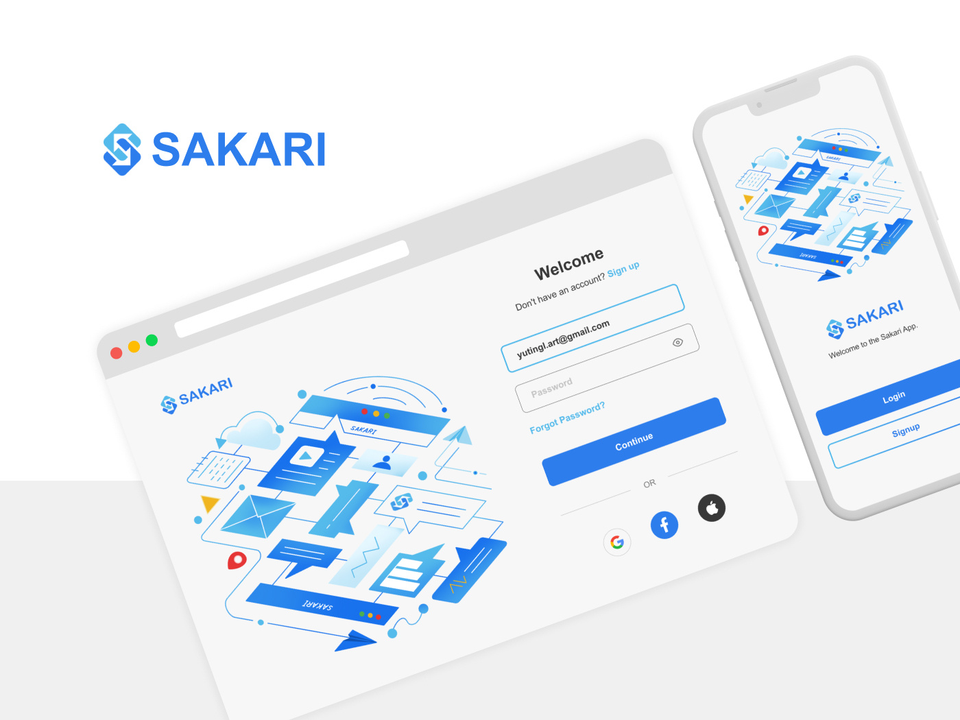 Example of Landing Page Illustration Design