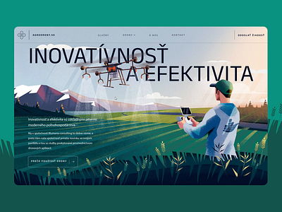 Agro Drony Home Page Scroll 2d agriculture animation drone farm farming field home page illustration illustration art landing page marketing nature parallax ui ui illustration ux ui uxui web design webdesign